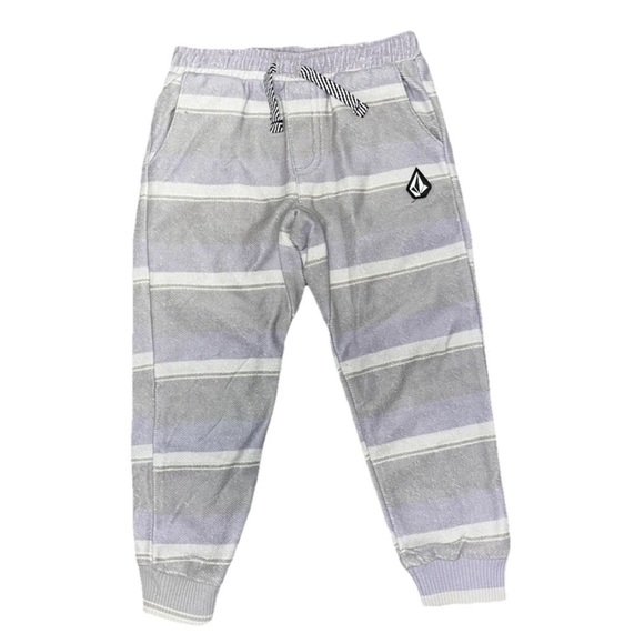Volcom Gray Lavender Jogger Sweat Pants Tapered Boys 4T NWT - Picture 1 of 6